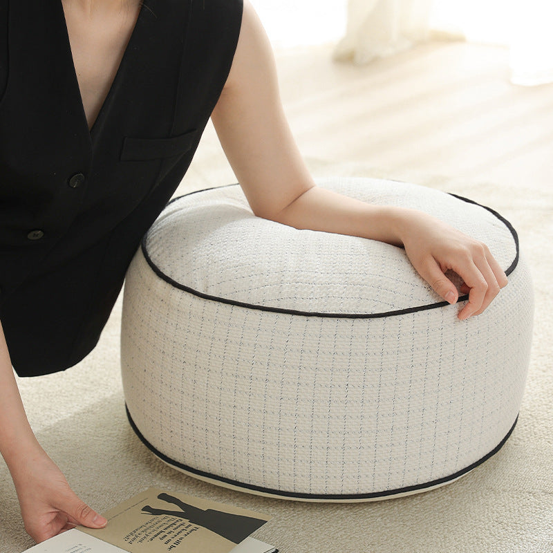 Round floor sitting pouf with EPP foam bead filling and removable zipper Kalsten