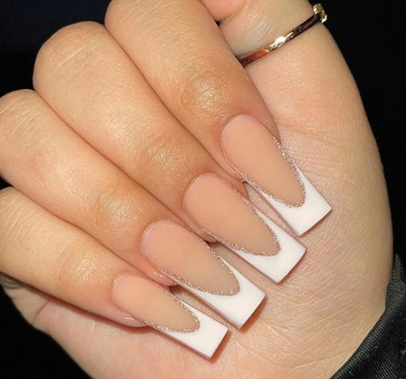 Elegant French Tip Nail Art Enhancements Kalsten