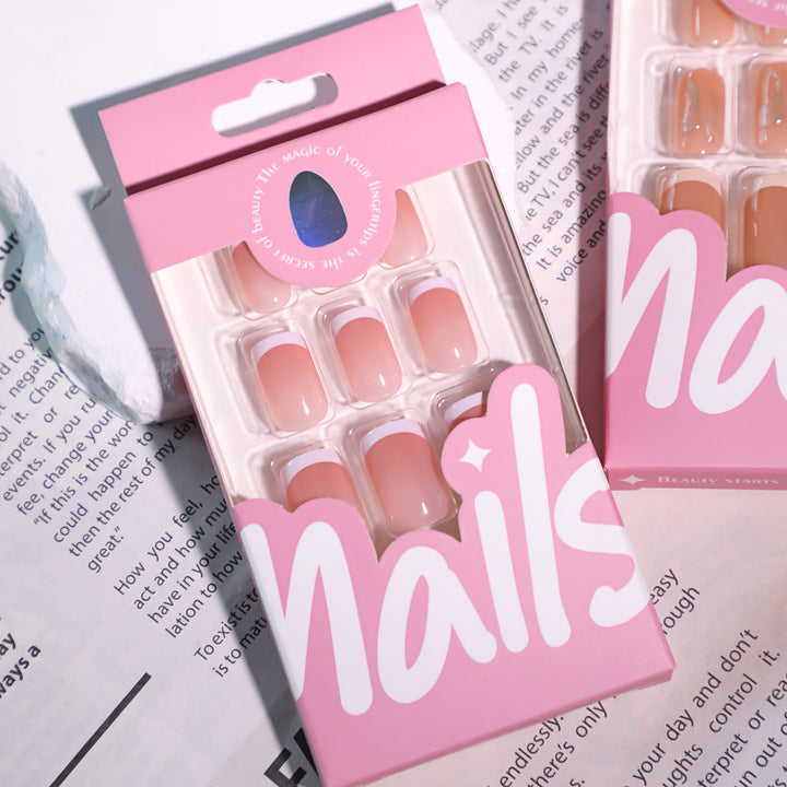 Elegant French Manicure Nail Art Kalsten