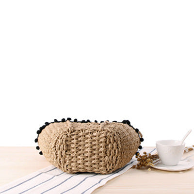 Basket bag with decorative, fringed edge Kalsten