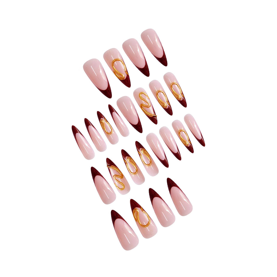 Artistic Stiletto Press-On Nail Design Kalsten