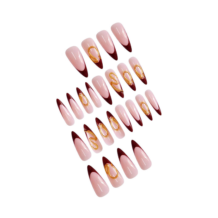 Artistic Stiletto Press-On Nail Design Kalsten
