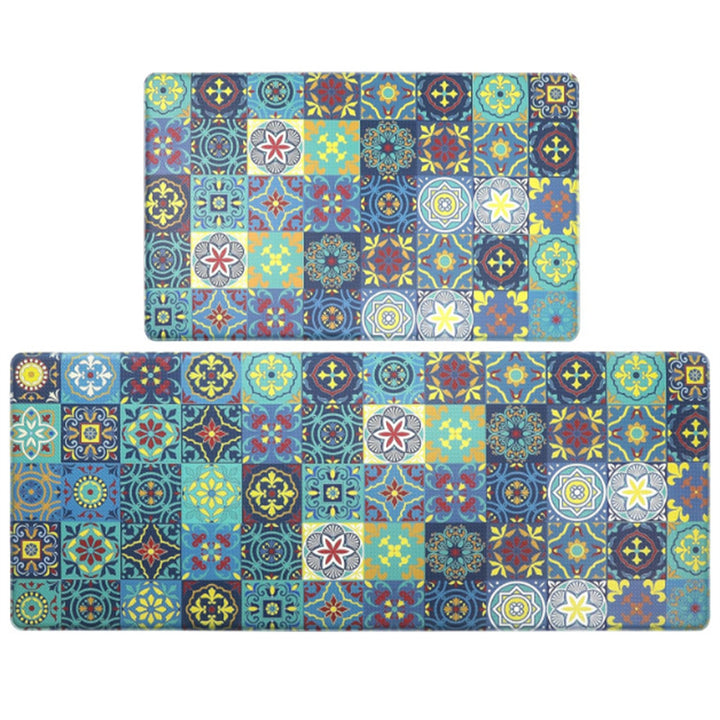 Non-Slip Geometric Print Kitchen Mat Set Kalsten