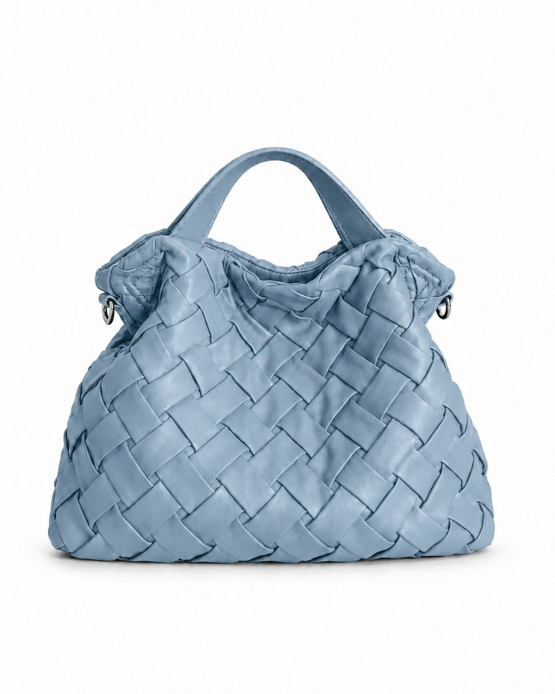 Handcrafted Woven Leather Hobo Bag