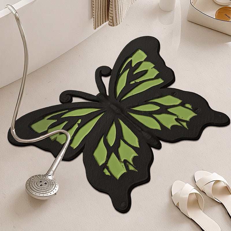 Butterfly Shaped Bathroom Rug Kalsten