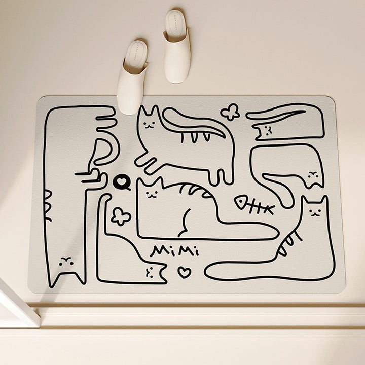 Cute Panda-shaped Bath Mat