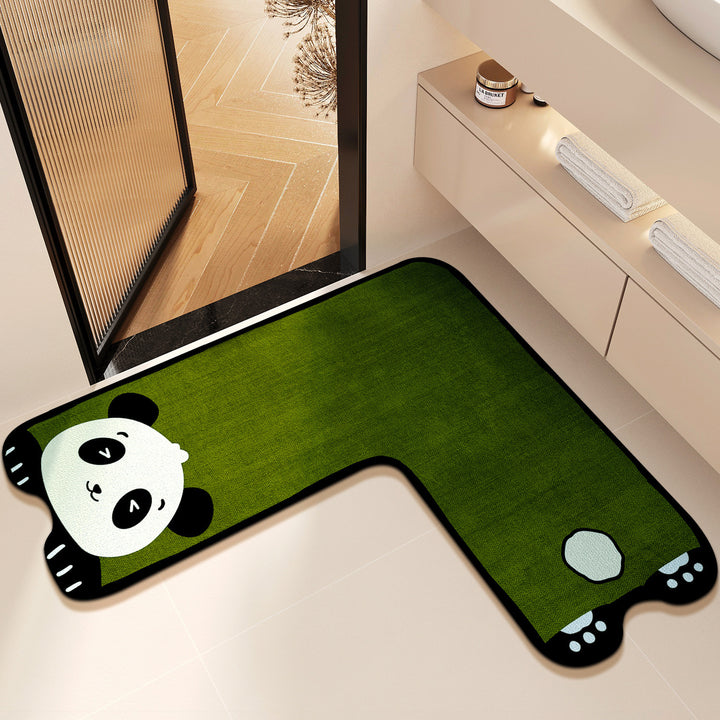 Cartoon-Themed Pet Design Bath Mat