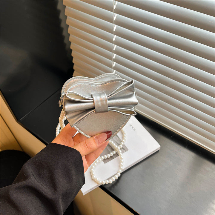 WoHeart-Shaped Bow Clutch Bag Kalsten