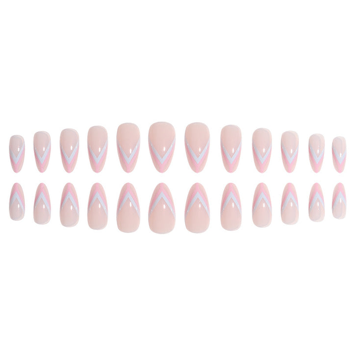 Elegant Geometric Press-On Nail Art Set Kalsten