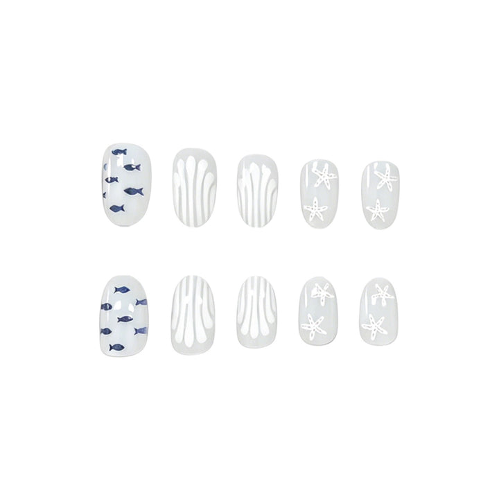 Artistic Marine-Themed Nail Art Kalsten