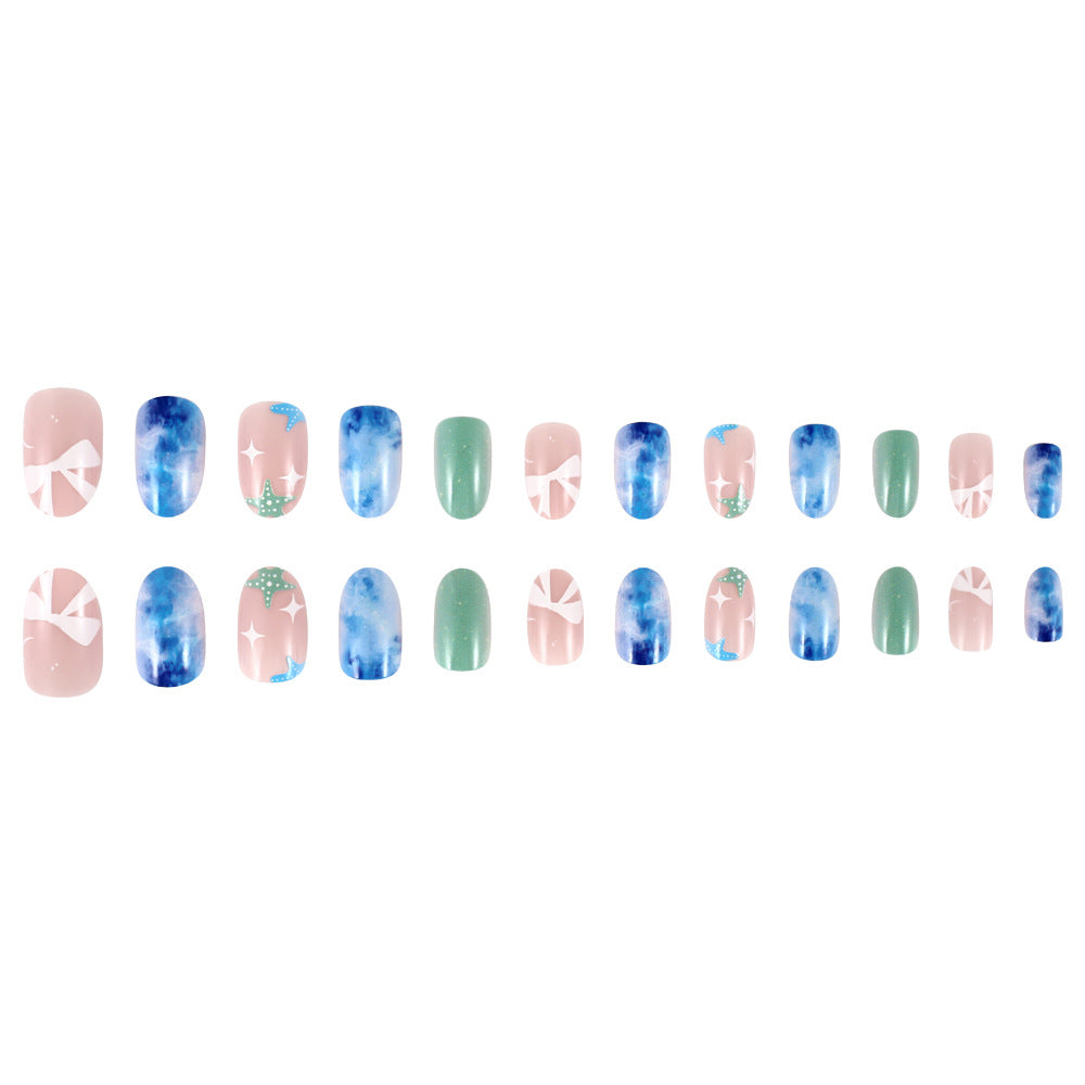 Artistic Ocean-Themed Press-On Nails Kalsten