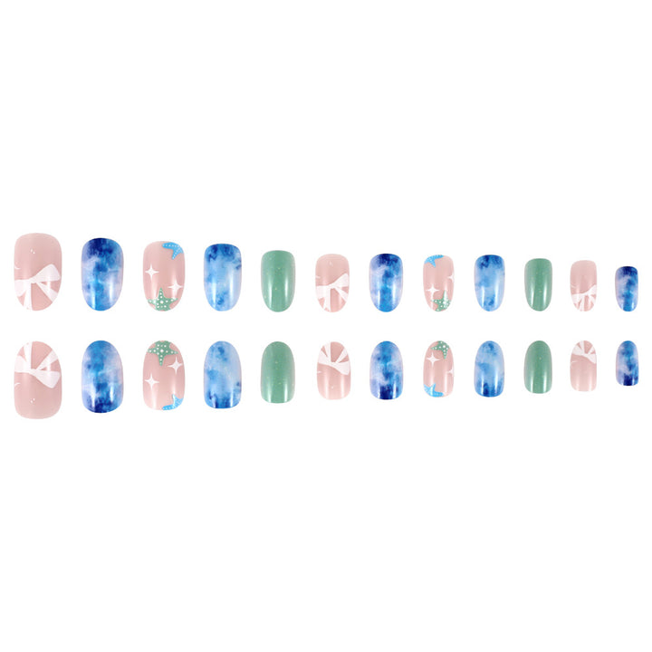 Artistic Ocean-Themed Press-On Nails Kalsten