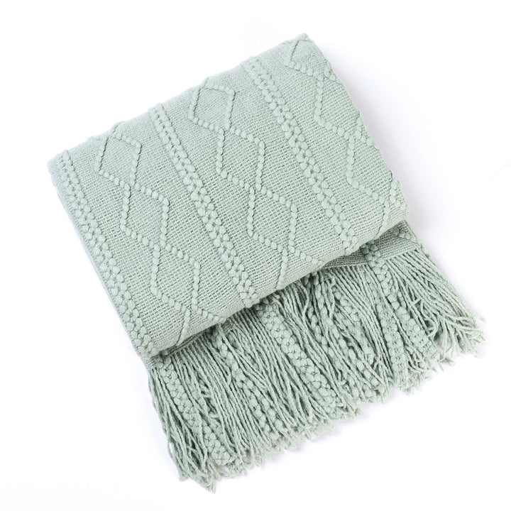 Cozy Decorative Fringe Throw Blanket