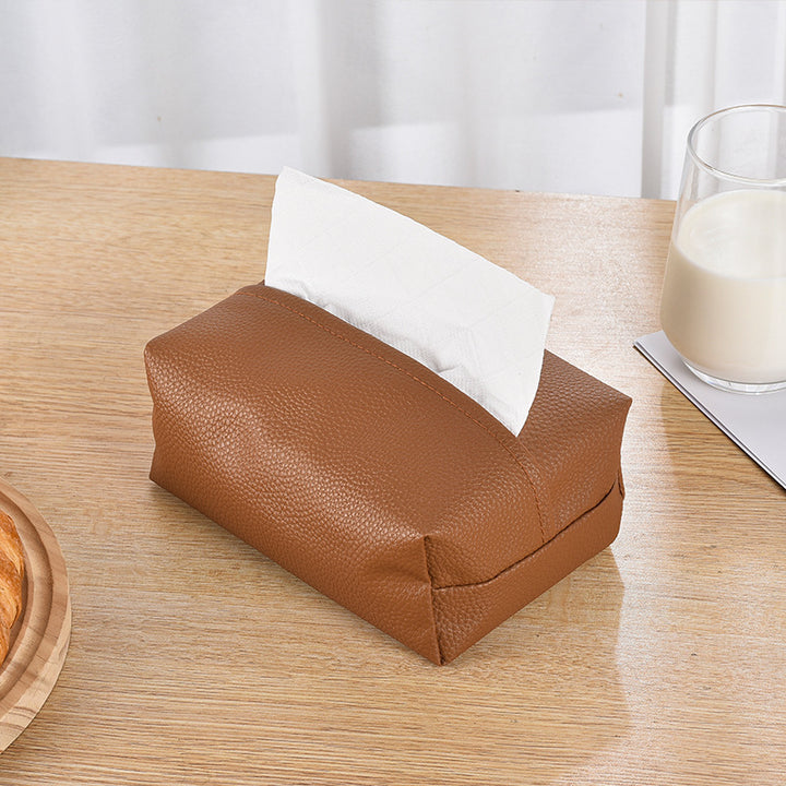 Premium Leather Tissue Box Cover Kalsten