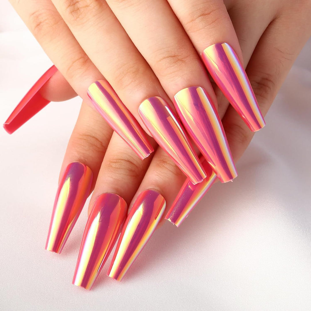 Artificial nails with holographic shine Kalsten