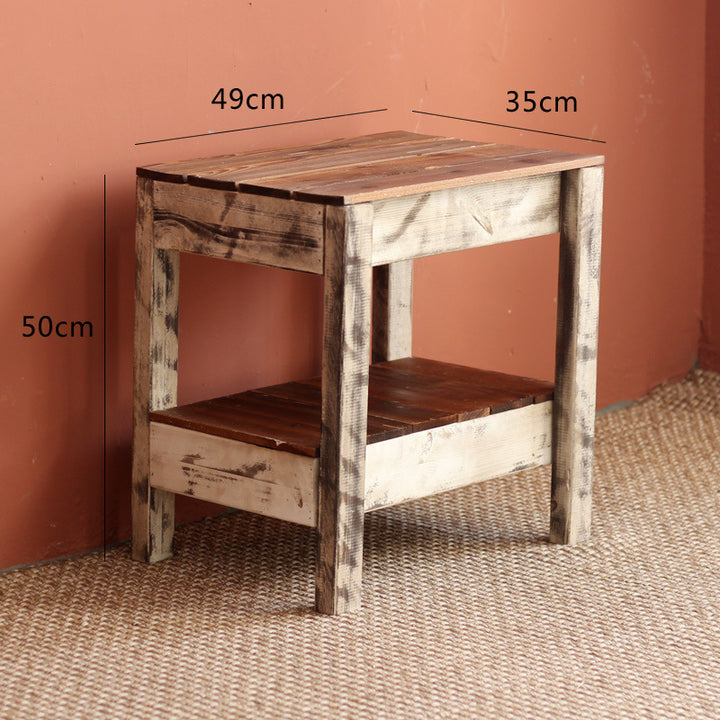 Handmade side table made of solid wood Kalsten