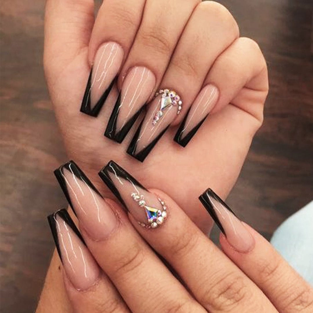 Artificial nail set with elegant tip accents Kalsten