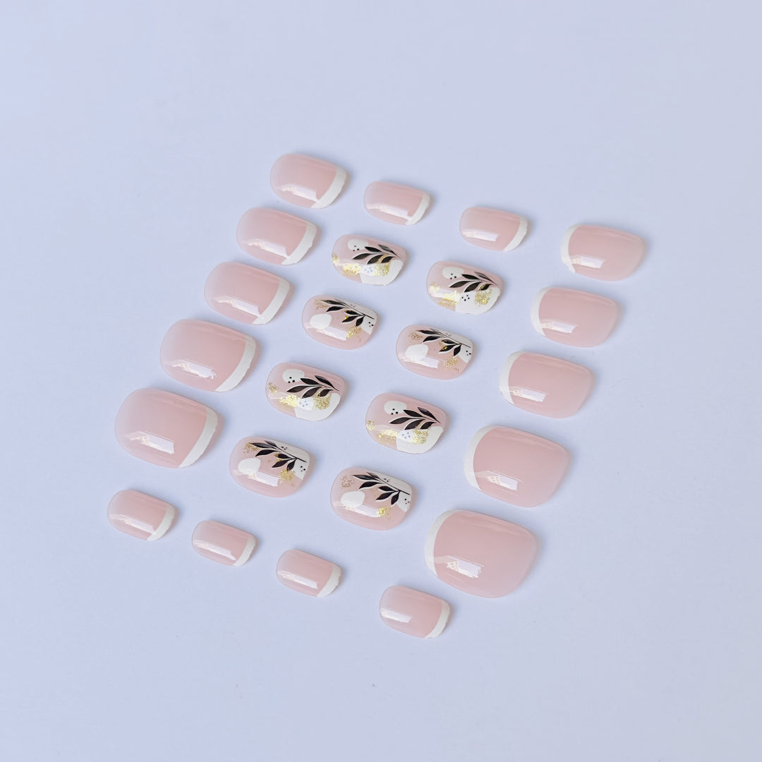 Artistic Nail Art Kit with Botanical Designs