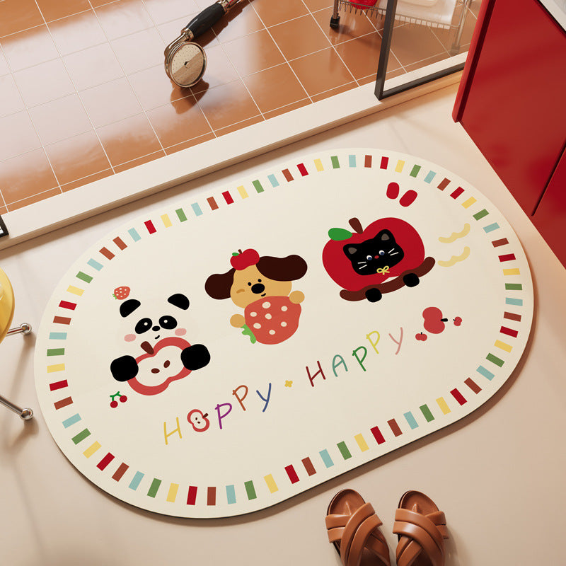 Playful Cartoon Animal Area Mat Kalsten