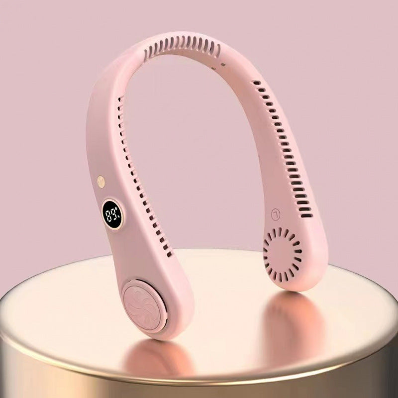 Cooling hands-free wearable neck fan with adjustable speed settings and silent brushless motors Kalsten