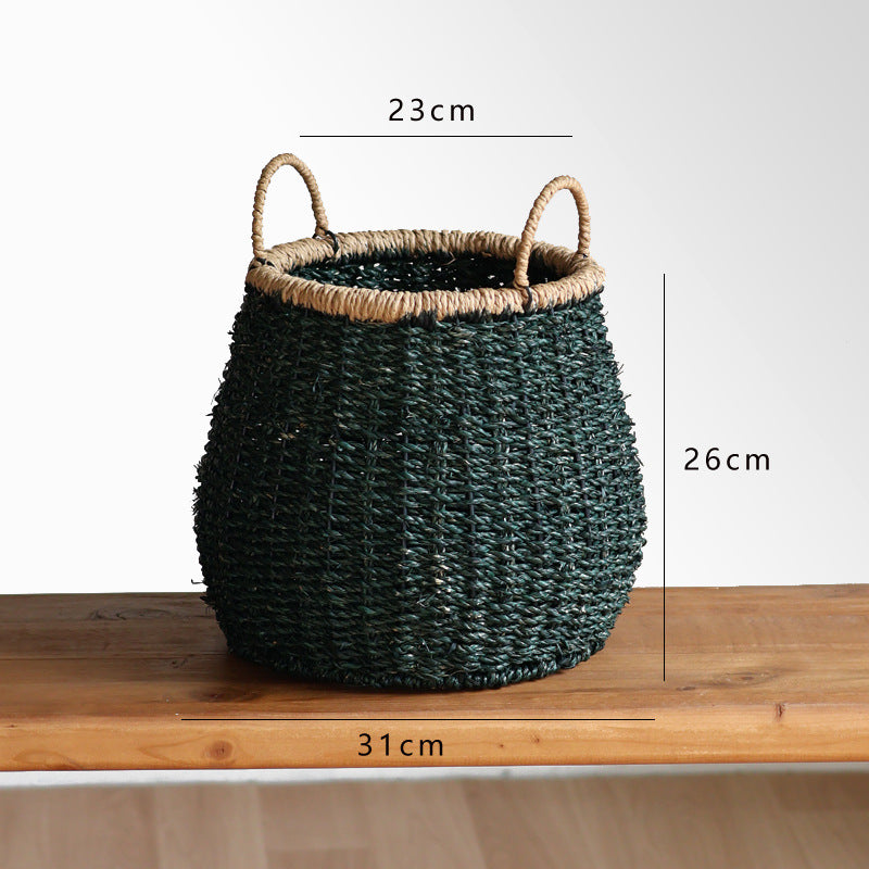 Handcrafted storage basket with natural details Kalsten