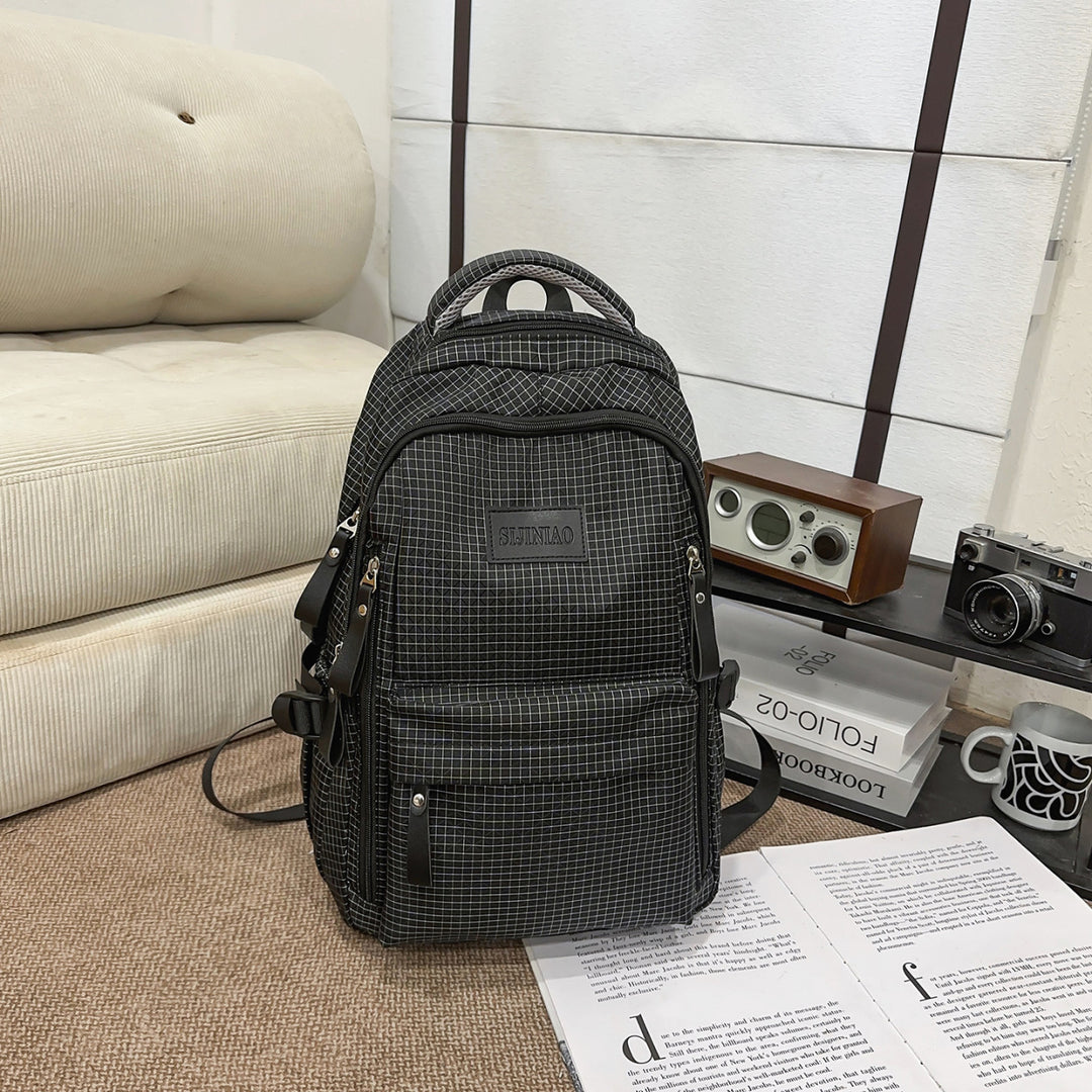 Versatile Checkered Backpack