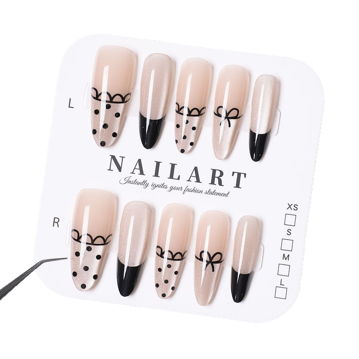 Stylish Press-On Nail Set with Artistic Patterns Kalsten