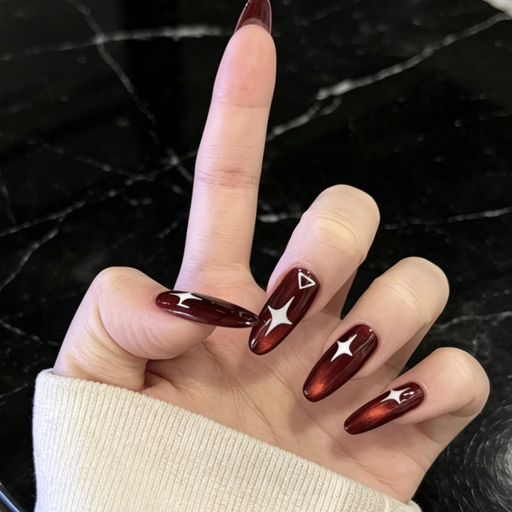 Stylish Starry Acrylic Nail Enhancements Kalsten