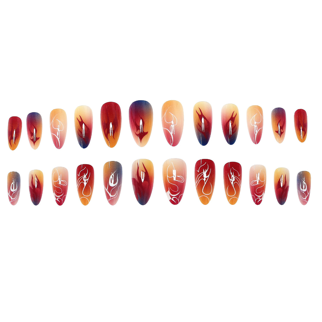 Artistic Stiletto Press-On Nail Art Set