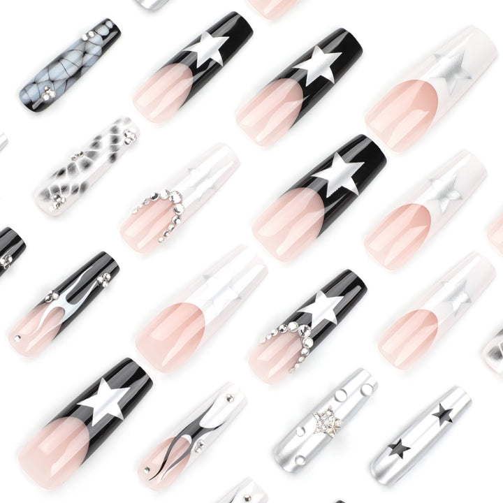 Artificial Nail Set with Glamour Accents Kalsten