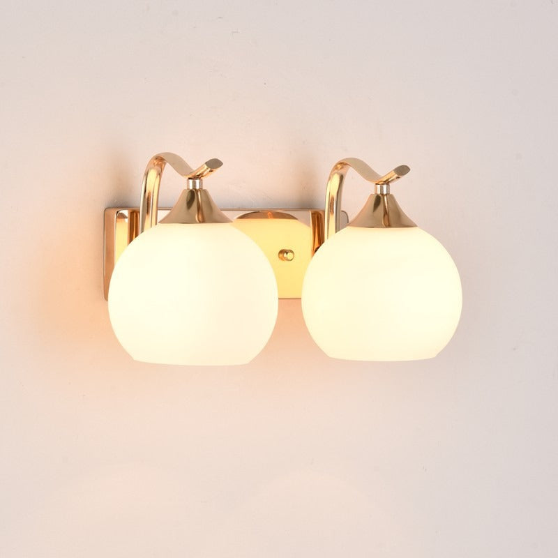 Elegant Globe Wall Sconce with Gold Finish