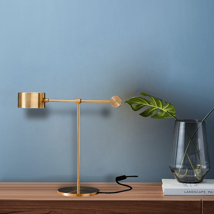 Adjustable Brass Table Lamp