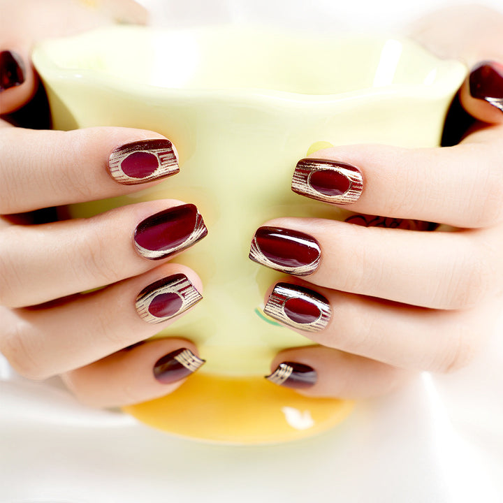 Elegant Geometric Design Press-On Nails Kalsten