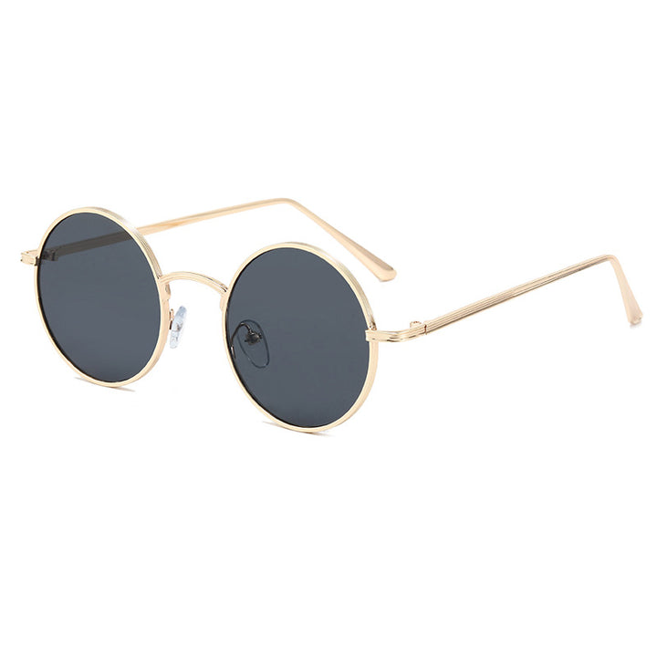 Ladies fashionable glasses with round lenses and fine metal frame Kalsten