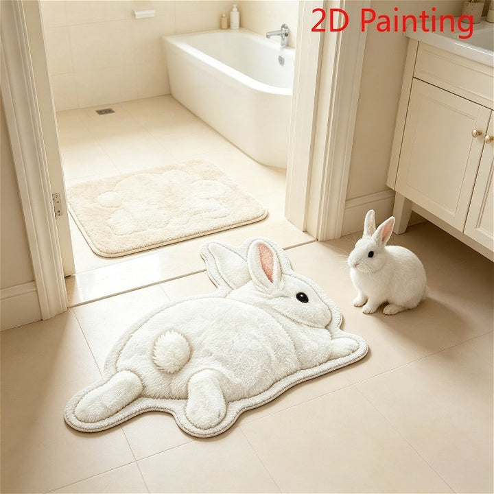 Rabbit-shaped Decorative Rug