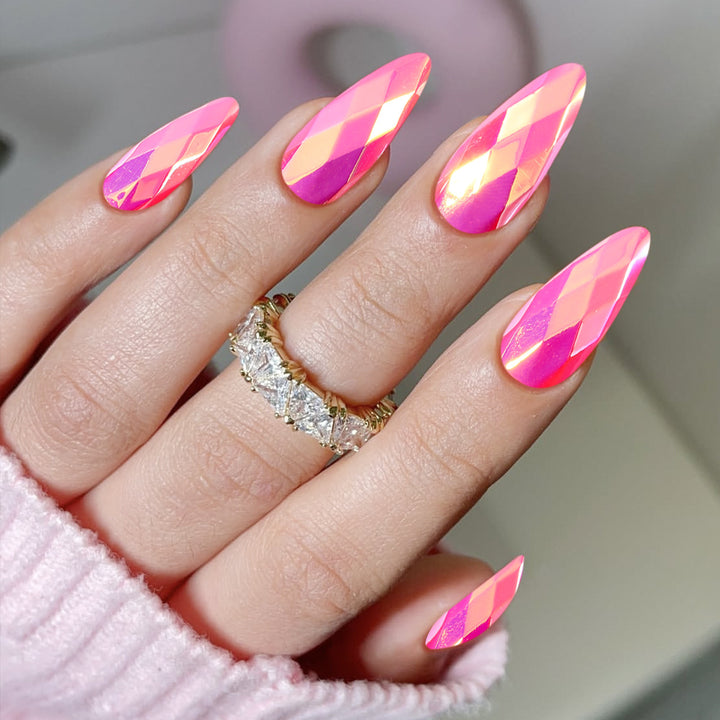 Glittering Stiletto Nail Extensions Kalsten