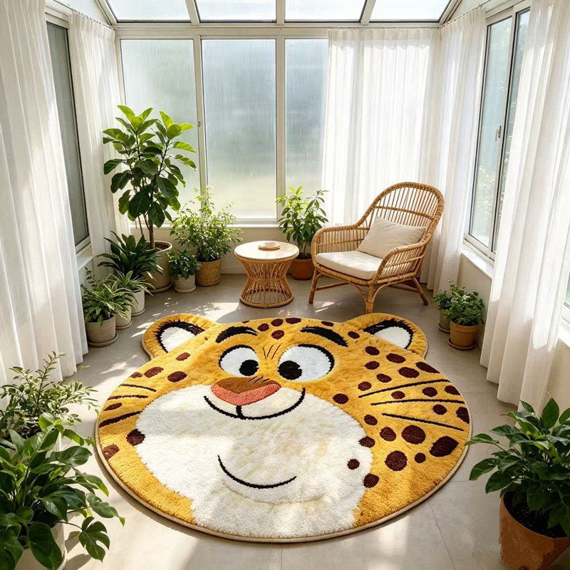 Rabbit-shaped Plush Rug