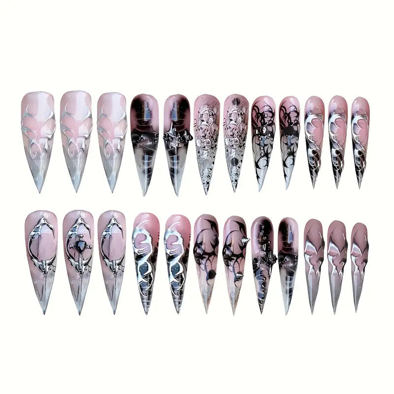 Artistic Gothic Stiletto Press-On Nails Kalsten