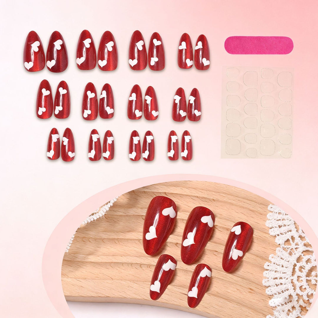 Heart Design Press-On Nail Set Kalsten