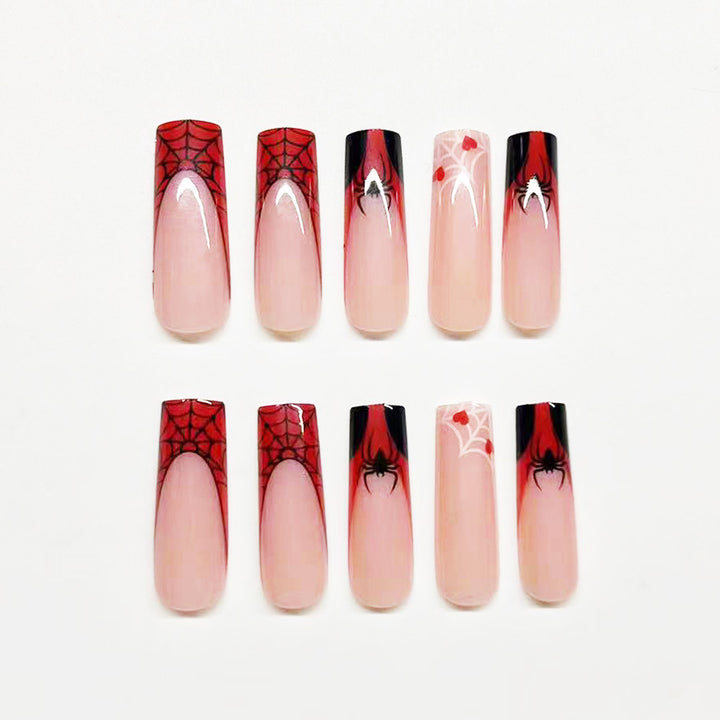 Themed Spider Web Nail Art Extensions Kalsten