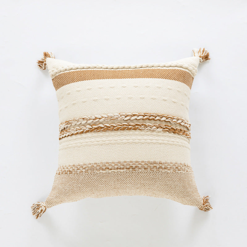 Textured Woven Decorative Cushion