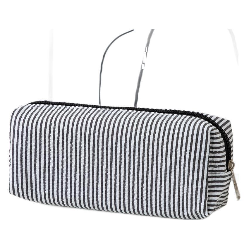 Striped Zippered Pencil Case Bag Kalsten