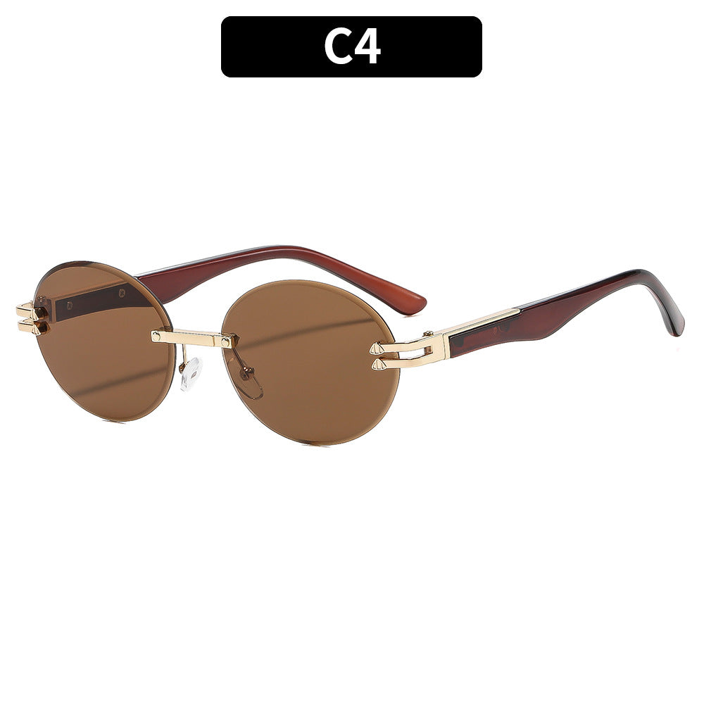 Elegant Look Stylish Round Frame Sunglasses