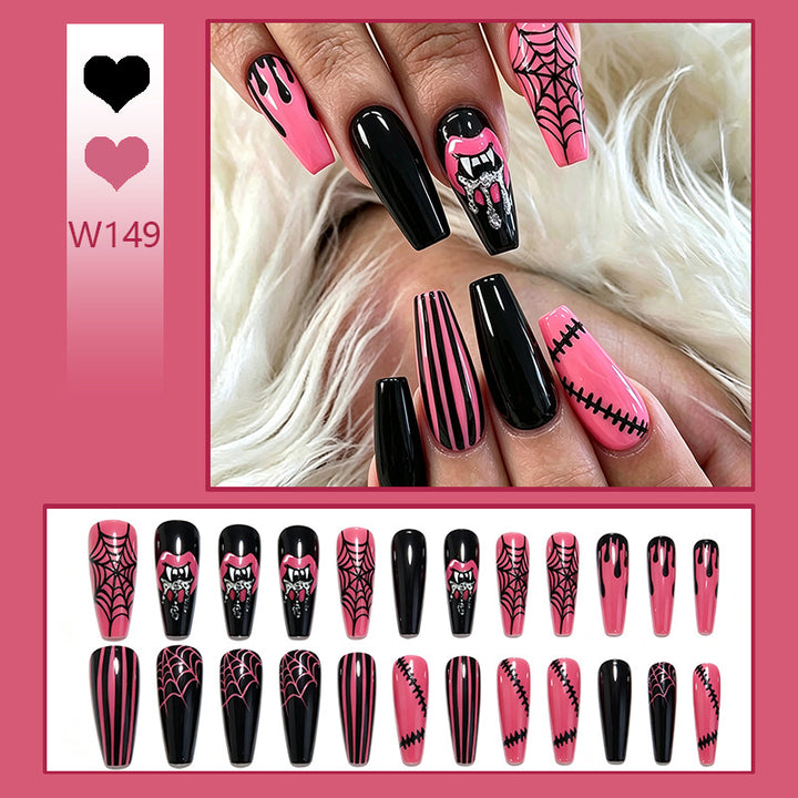 Creative nail art set with Halloween motifs and sparkling applications Kalsten