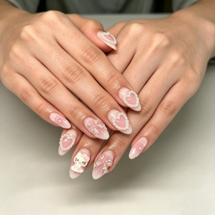 Heart and Character-Themed Artistic Press-On Nails Kalsten