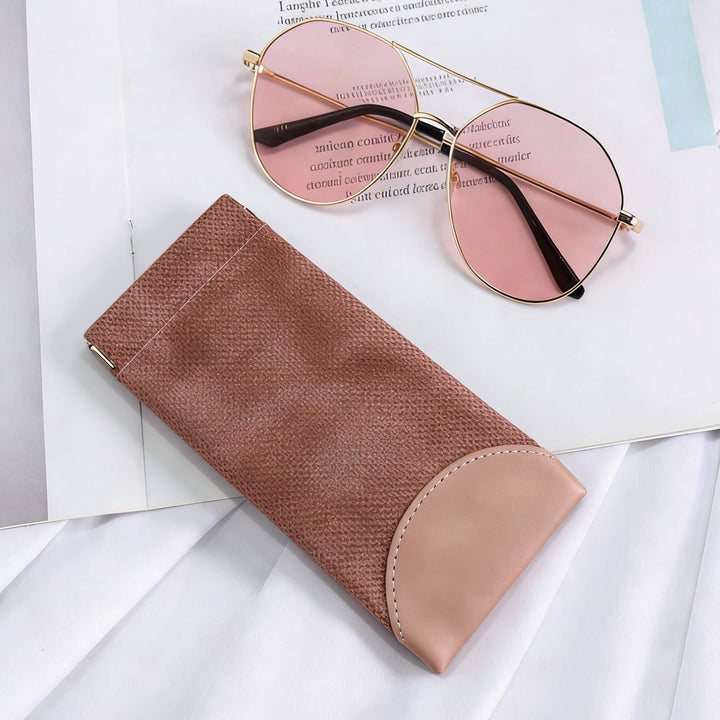 Luxurious Textured Leather Eyewear Case Kalsten