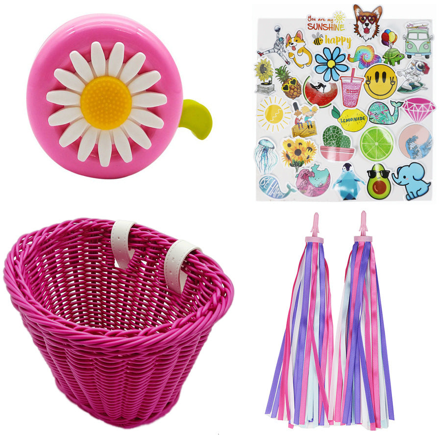Playful basket with colorful appliqués Kalsten