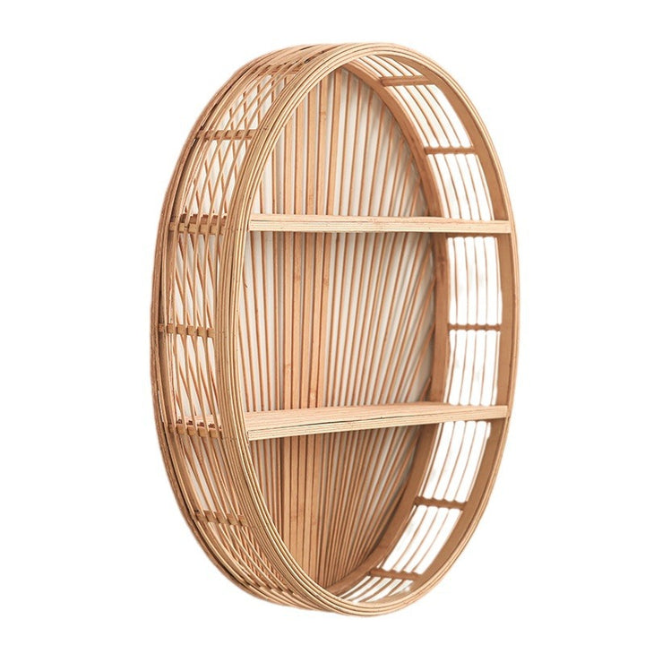 Wall shelf made of natural rattan Kalsten
