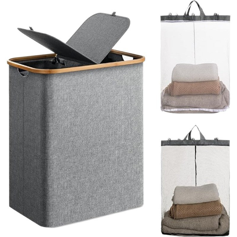 Laundry basket with practical lid and carrying handles Kalsten