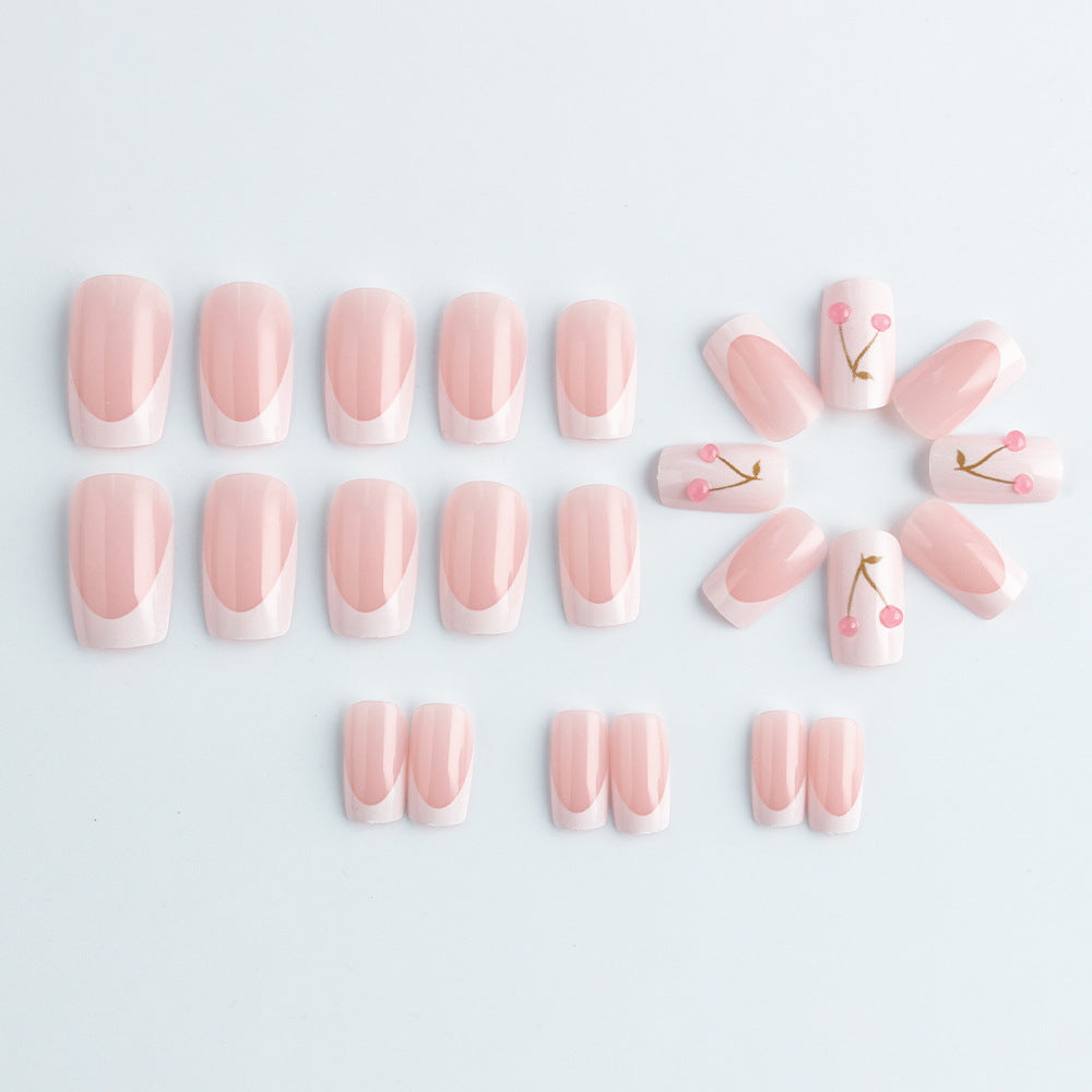 Elegant Cherry Blossom Gel Nail Art Kalsten